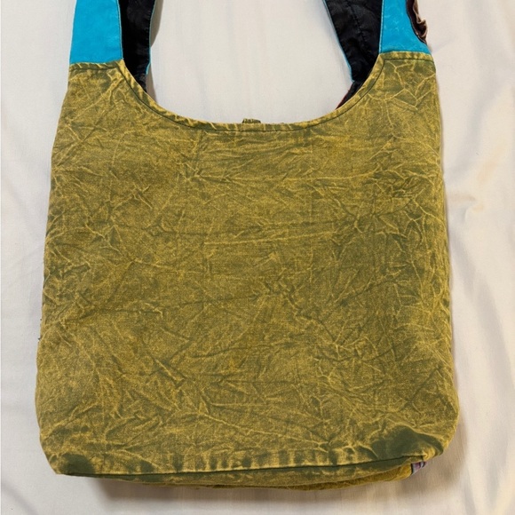 Boho Patchwork Crossbody Bag Peace Ohm Flower Symbols Festival Sling Bag SKU3 - Picture 6 of 12